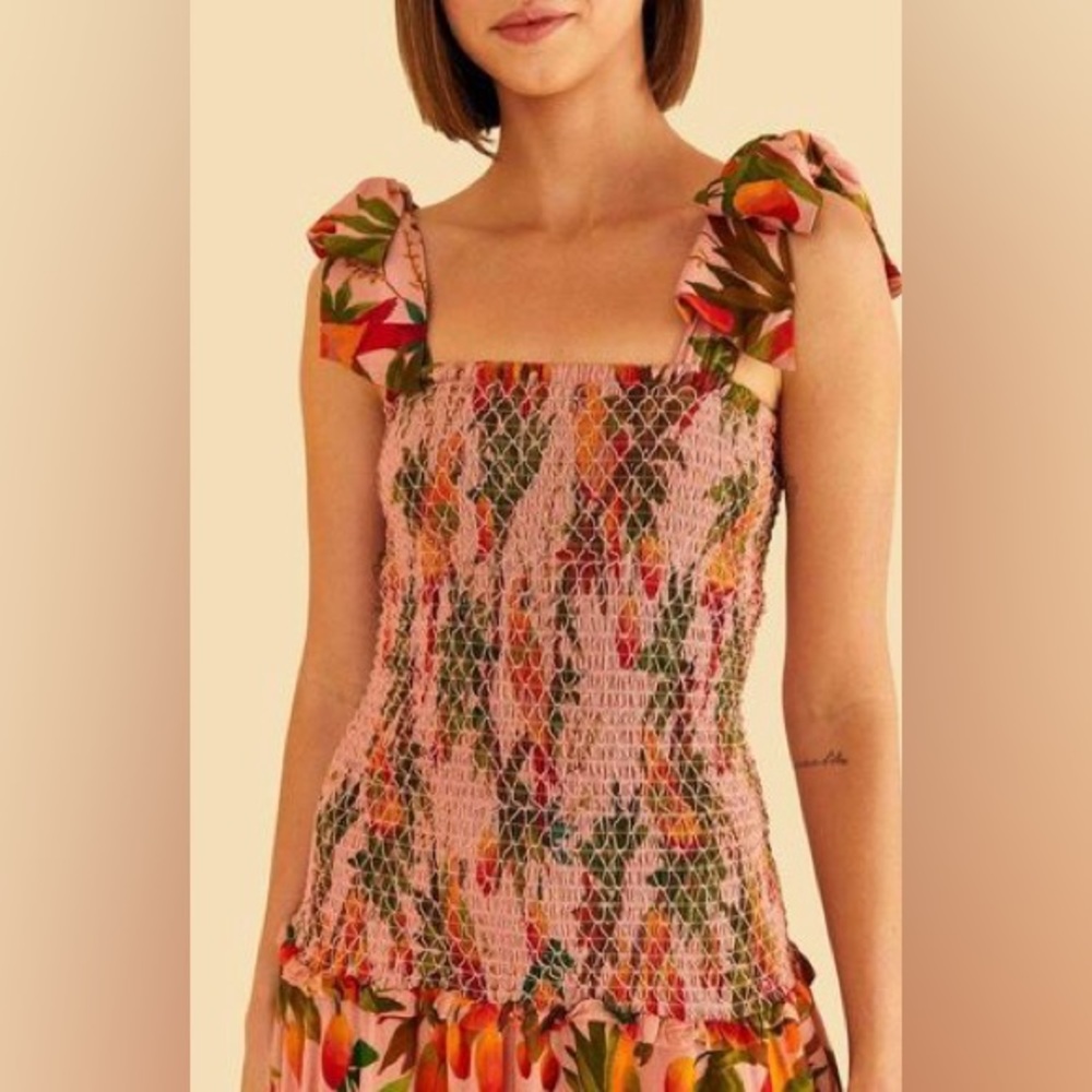 FARM Rio Pink Mango Trees Dress - Picture 4 of 12